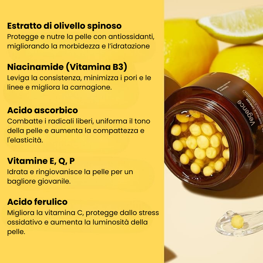 Crema Capsule alla Vitamina C – Pelle Luminosa e Rimpolpata